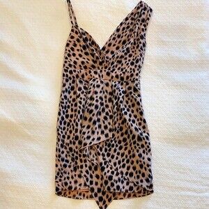 BGBCgeneration Pink Leopard asymmetrical sleeve dress